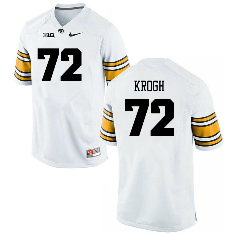 Men #72 Kale Krogh Iowa Hawkeyes College Football Alternate Jerseys Sale-White